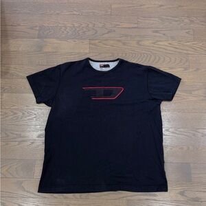 Diesel Black Tee with Red Logo